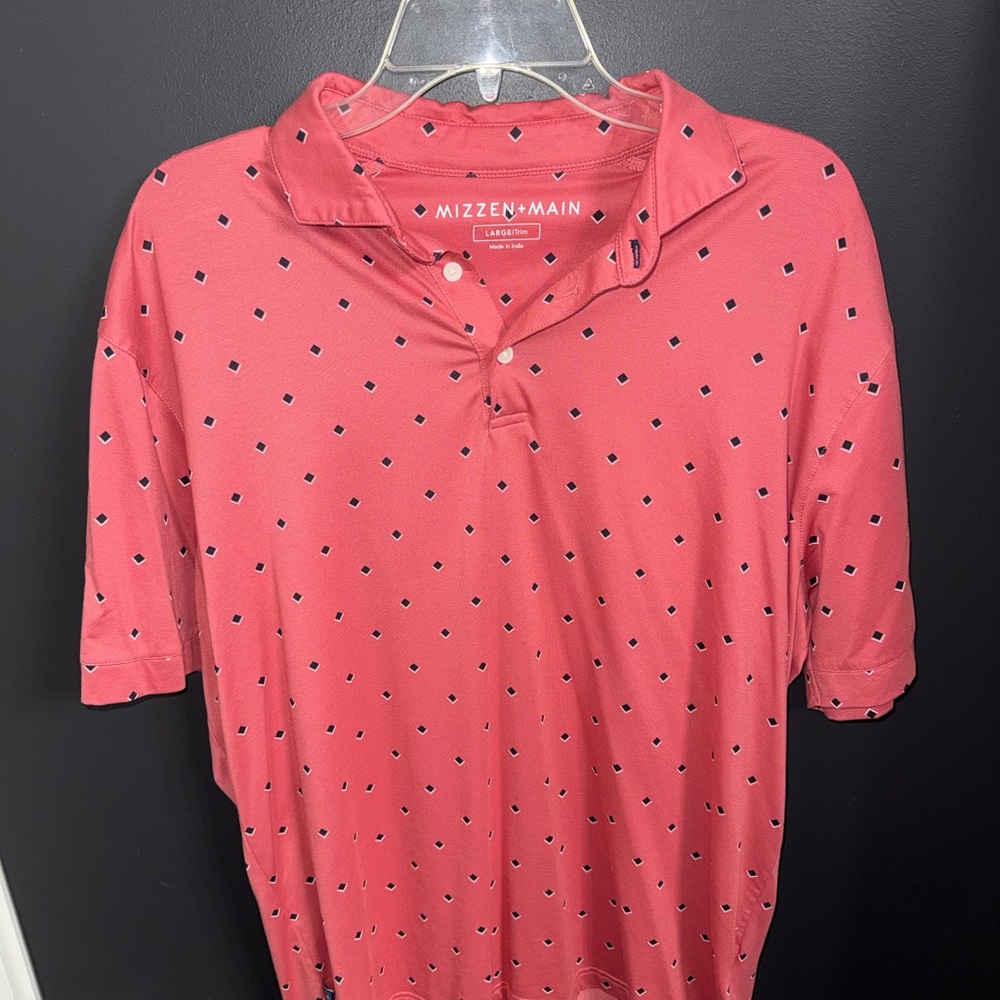 Mizzen+Main Salmon Color Golf Polo